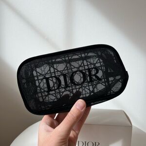 Dior Black Mesh Cosmetic Case